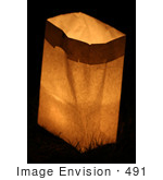 #491 Picture Of A Candle Lit In A Bag During A Candlelight Vigil In Medford Oregon