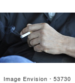 #53730 Royalty-Free Stock Photo Of A Hand Holding Cigarette