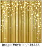 #56333 Royalty-Free (Rf) Clip Art Illustration Of A Golden Background With Sparkly Lights