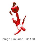 #61178 Royalty-Free (Rf) Illustration Of A 3d Soccer Player Kicking A Soccer Ball - Version 39