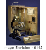 #6142 Stock Photography Of A 1913 Ernst Leitz-Wetzlar Light Microscope