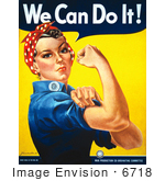 #6718 Stock Photo of We Can Do It! Rosie the Riveter by JVPD