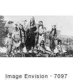 #7097 Stock Photography: Hunting Horse And Daughters Kiowa Indians