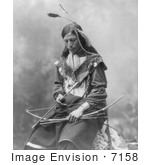 #7158 Stock Image: Sioux Indian Named Bone Necklace