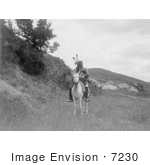 #7230 Stock Image: Sioux Indian On Horse
