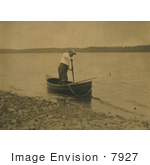 #7927 Picture Of Roosevelt In A Rowboat