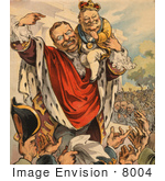 #8004 Picture Of Taft On Roosevelt’S Shoulder
