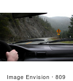 #809 Photography Of Driving Towards A Curvy Road Sign In Oregon