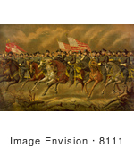 #8111 Picture Of Grant And Generals On Horses