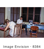 #8384 Picture of People at a Refugee Camp Office During the Nigerian-Biafran War - 1968 by KAPD