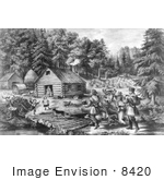 #8420 Picture Of A Pioneer Log Cabin