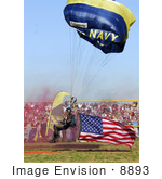 #8893 Picture Of A Parachute With American Flag