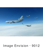 #9012 Picture Of F-16 Fighting Falcons And Kc-10 Extender