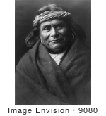 #9080 Picture Of An Acoma Indian Man Wearing Headband
