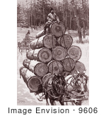 #9606 Picture Of Horses Hauling Logs