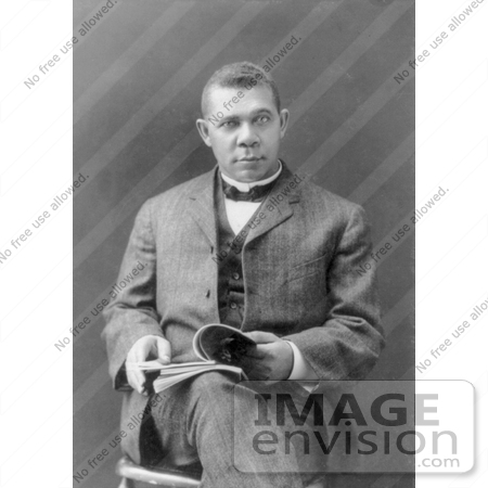 #11373 Picture of Booker Taliaferro Washington Reading by JVPD