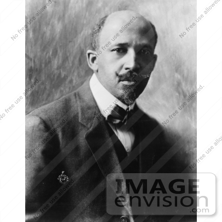 #1271 Black and White Photo of W.E.B. Du Bois, William Edward Burghardt Du Bois by JVPD