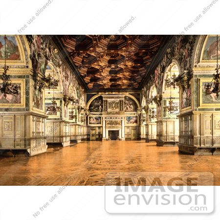#12890 Picture of the Gallery of Henry II at Fontainebleau Palace by JVPD