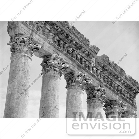 #13773 Picture of Columns at the Temple of Jupiter, Baalbek by JVPD