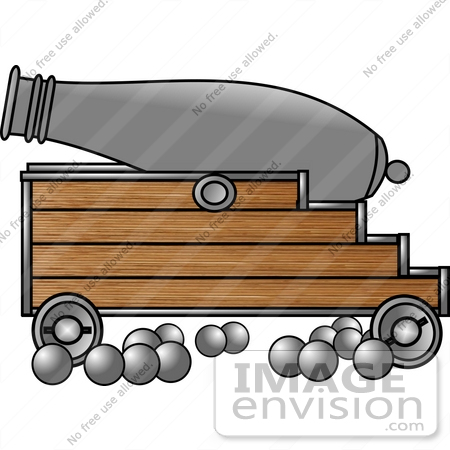 Cannons Clip Art. With Cannon Balls Clipart