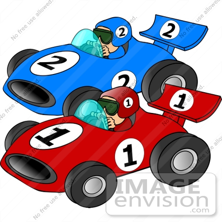  Race Cars on Two Men Racing Cars Clipart    14509 By Djart   Royalty Free Stock