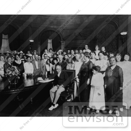 #1586 Photograph of Gov. Gardner Signing Resolution Ratifying Amendment to U.S. Constitution Granting Universal Franchise to Women by JVPD