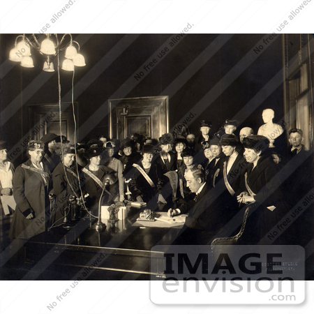 #1599 Photograph of Governor Edwin P. Morrow Signing the Anthony Amendment by JVPD