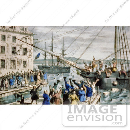 #1701 The Destruction of Tea at Boston Harbor by JVPD