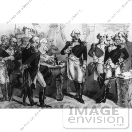 #1722 Washington Taking Leave of the Officers of his Army by JVPD