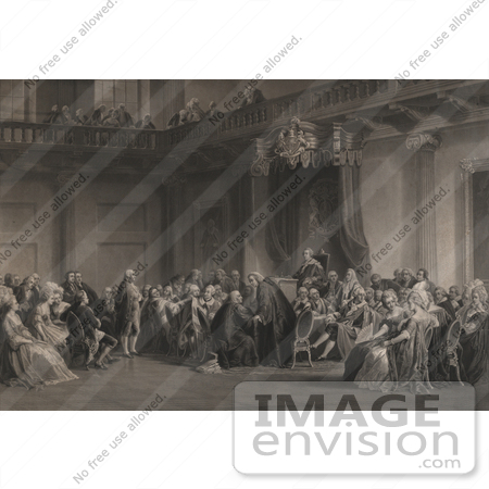 #1766 Franklin Before the Lords in Council, Whitehall Chapel, London by JVPD