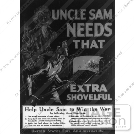 #1873 Uncle Sam Needs That Extra Shovelful by JVPD