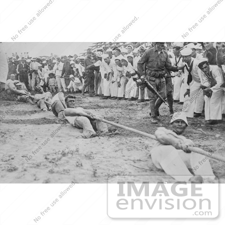 #18809 Photo of Navy and Marine Corps Men in a Battle of Tug of War by JVPD