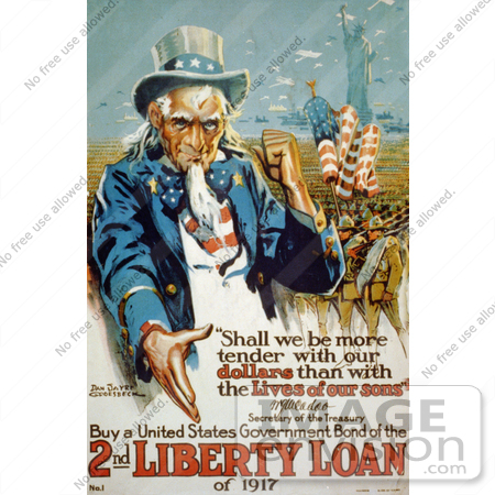 #1890 Uncle Sam, Buy a United States Government Bond of the 2nd Liberty Loan of 1 by JVPD
