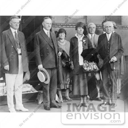 #2163 President and Mrs. Coolidge, Herbert Hoover, Frank B. Kellogg by JVPD