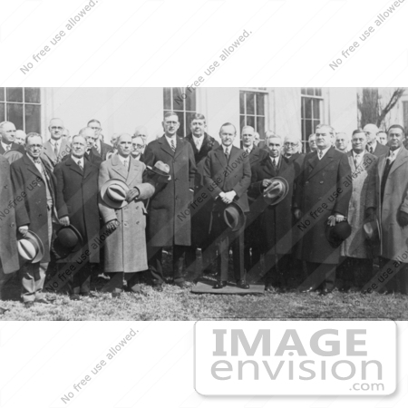 #2189 President Calvin Coolidge With Grand Masters of Masons by JVPD