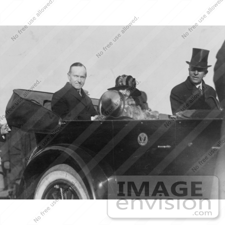 #2192 President and Mrs. Coolidge in Convertible Automobile by JVPD