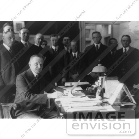 #2195 President Calvin Coolidge Signing the Cameron Bill by JVPD