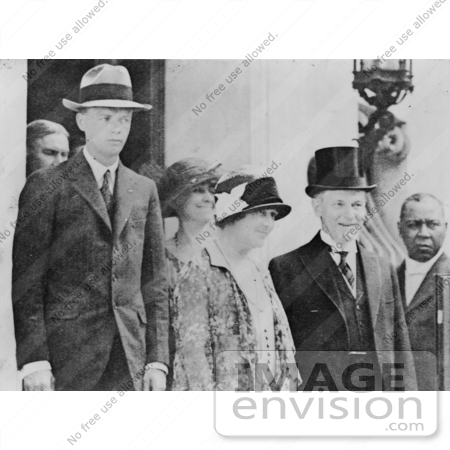 #2196 Lindbergh and Mother With President and Mrs Coolidge by JVPD
