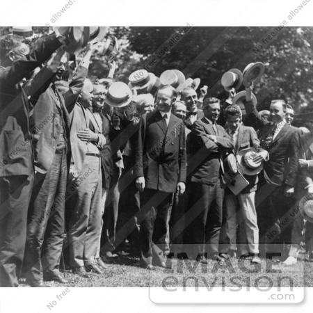#2208 Newspapermen Cheering President Coolidge by JVPD