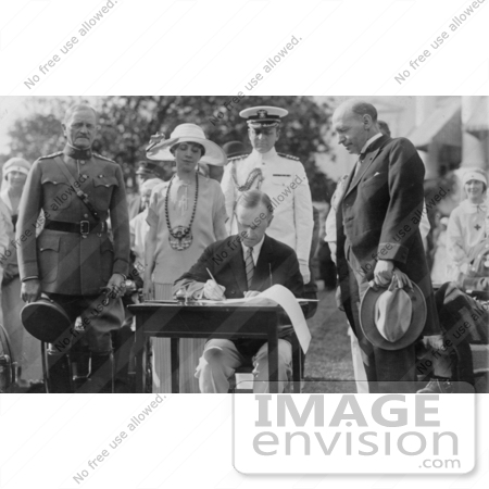 #2214 President Coolidge Signing Appropriation Bills by JVPD
