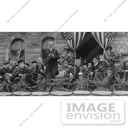 #2216 President Coolidge Addressing Graduates of Georgetown University by JVPD