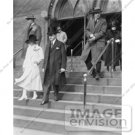#2223 President and Mrs. Coolidge Leaving First Congregational Church by JVPD