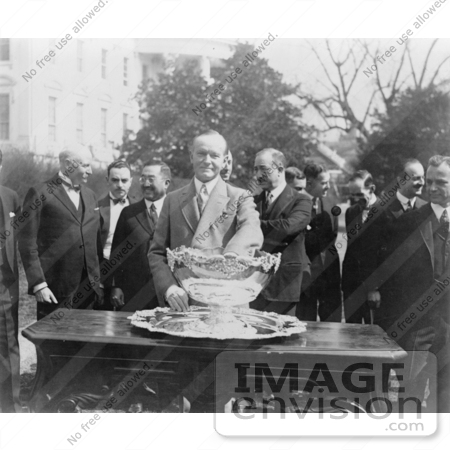 #2229 President Coolidge Making Tennis Draw at White House by JVPD