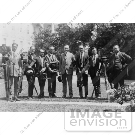 #2230 President Coolidge With White House Photographers Association by JVPD