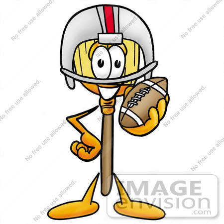 Cartoon Characters Playing Football. Broom Cartoon Character in