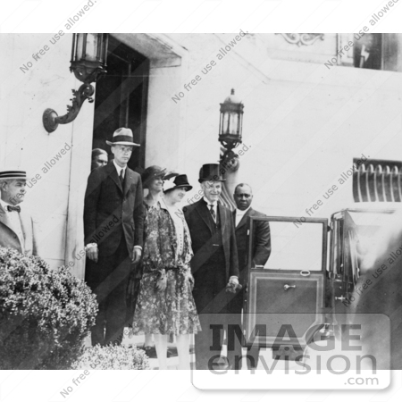 #2309 President and Mrs. Calvin Coolidge With Charles Lindbergh and His Mother by JVPD