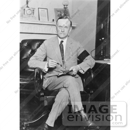 #2313 Calvin Coolidge Seated at Desk by JVPD