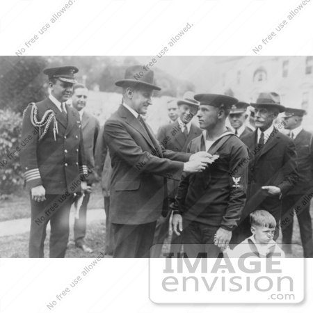 #2321 Calvin Coolidge Afixing a Medal on Augustus Butler Rowland by JVPD