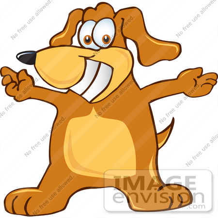 clipart dog. #23614 Clip Art Graphic of a