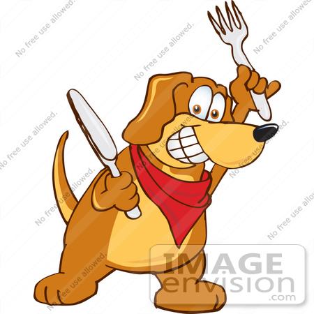 http://www.imageenvision.com/450/23630-clip-art-graphic-of-a-hungry-brown-hound-dog-cartoon-character-holding-a-knife-and-fork-by-toons4biz.jpg